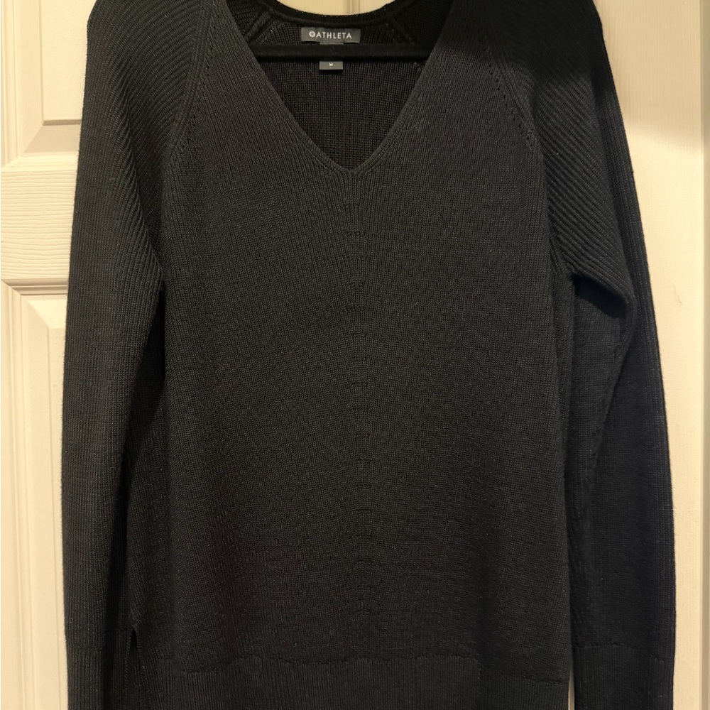 Athleta Women's V-Neck Sweater - Black